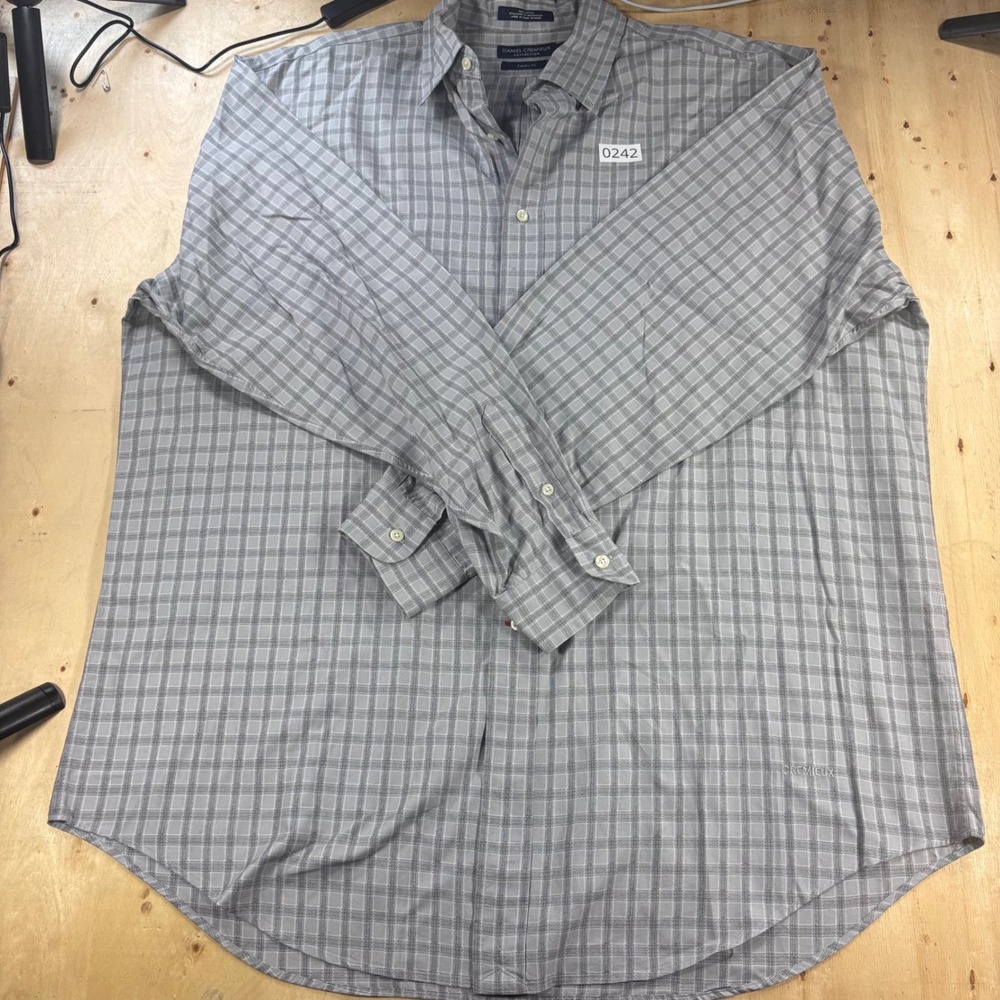 Daniel Cremieux Collection Men's XL Classic Fit Plaid Button Down Cotton Shirt